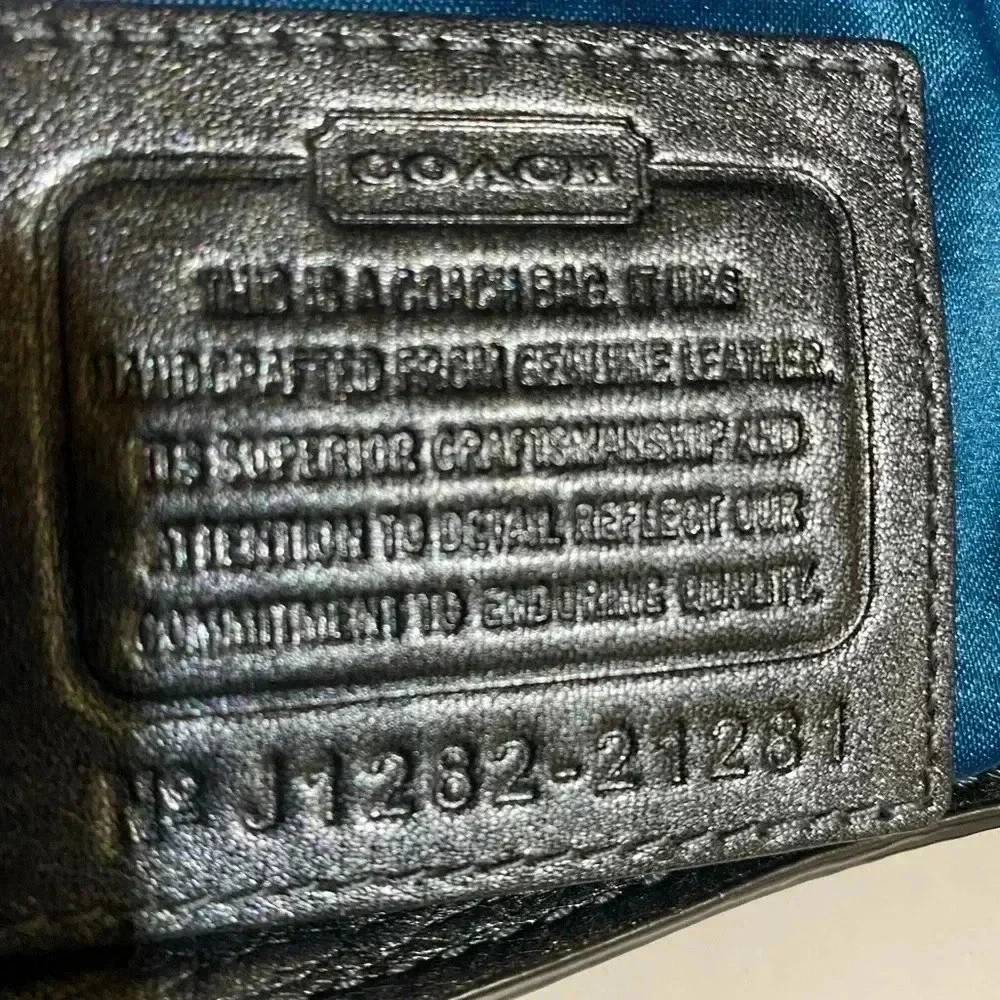 Coach metallic leather Gray Blue satchel bag - Picture 9 of 9